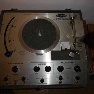 Hilton AC-300 Turntable with amplifier.   We also have Hilton Speakers 