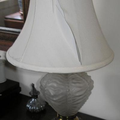 Pair of Satin Glass Lamps
