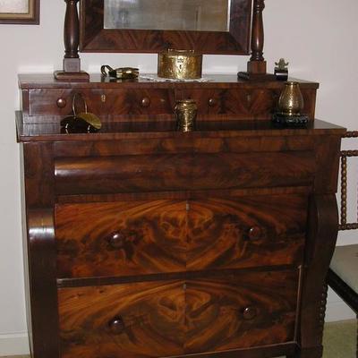 Antique Mahogany Dresser with Mirror