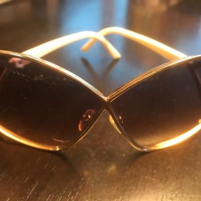 Vintage Christian Dior butterfly glasses with rare white arms. Circa 1970s, retail for 690 we are asking for $425 or best offer