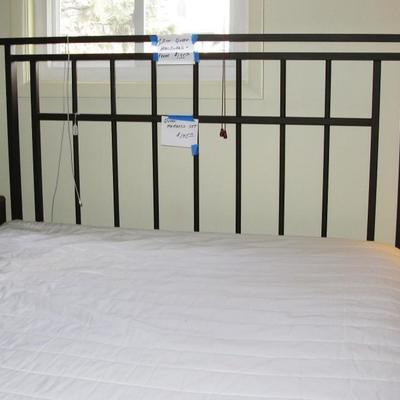 black iron queen size headboard and frame
