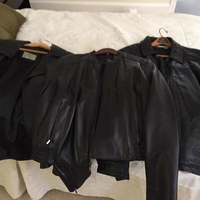Men's leather jackets.