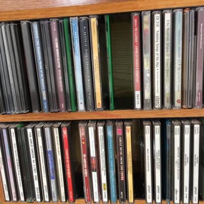 Large selection of CDs and DVDs.