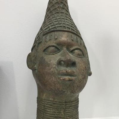 Benin bronze bust.