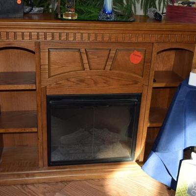 Electric Fireplace with shelves