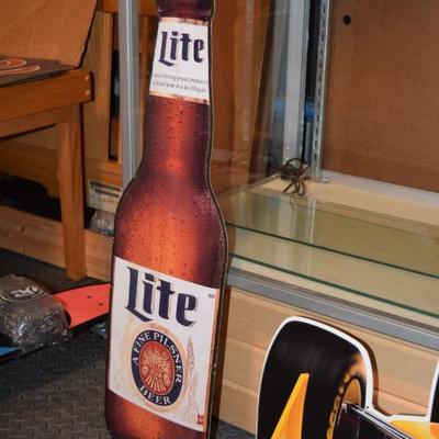 Miller Lite Bottle Sign