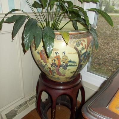 Oriental cachepot with stand $220
16 1/2 X 30