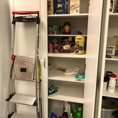 Step Ladder, Kitchen Cleaners, & Grocery Items