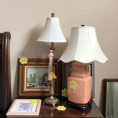Lamps, Art, & Side Table