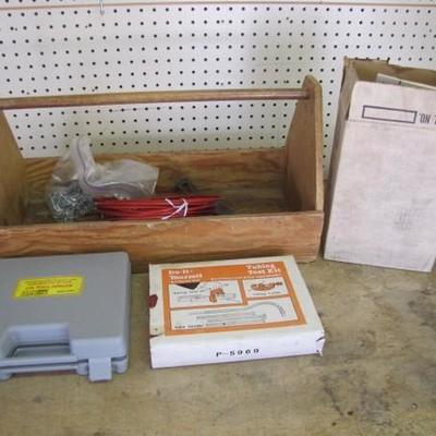 Wooden Tool Box, Sand Blast, Tubing Tool Kit, and More