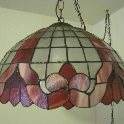Tiffany-Style Plastic Hanging Lamp