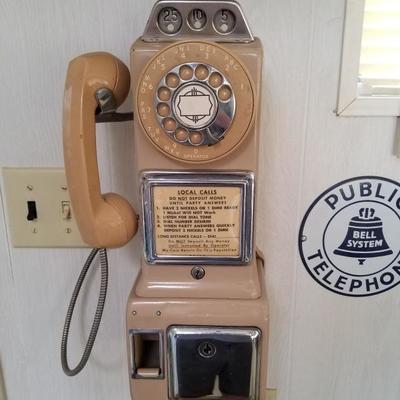 Vintage Coin Op Pay Phone