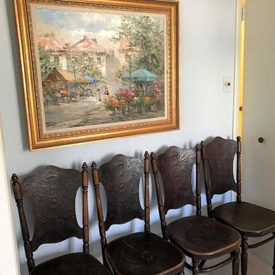 Antique bent wood chairs