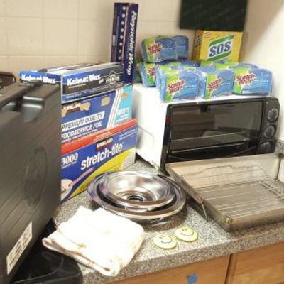FKT018 Toaster Oven, Scotch Brite, Stove Pans & More

