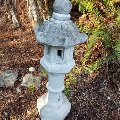 cement Asian garden lantern - 36 inches tall