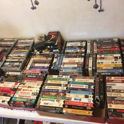 many VHS tapes