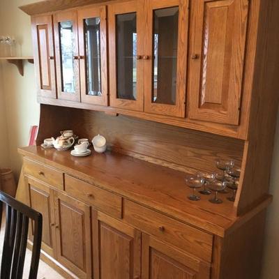 large Mission style china cabinet
