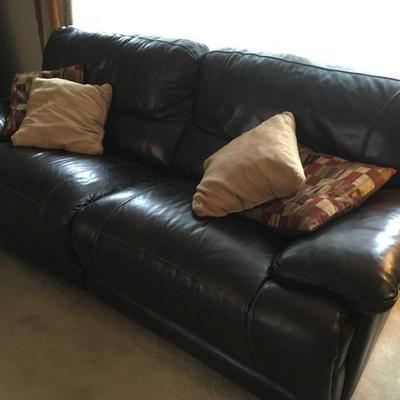 electric reclining leather sofa
