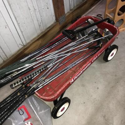 RED WAGON, GOLF CLUBS