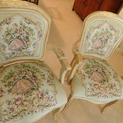 accent chairs with French motif