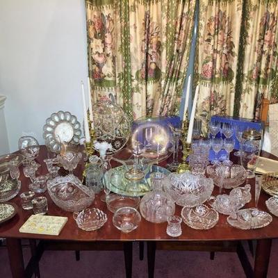 Lots of beautiful cut crystal...Weddings coming up? Perfect gifts.