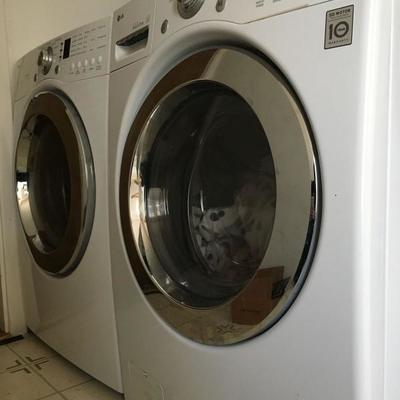 LG Washing Machine, model WM2101HW, LG Dryer, model number DLE2101W