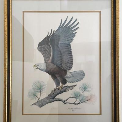 Albert Earl Gilbert, Eagle, Signed Print 