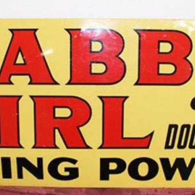 Metal Clabber Girl Baking Powder sign