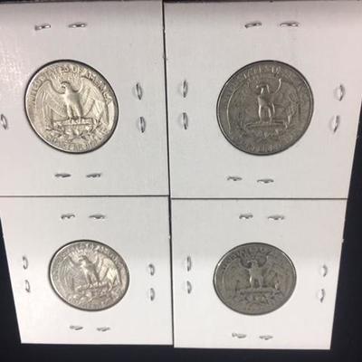 1945, 1952, 1953, 1954 Washington Quarters