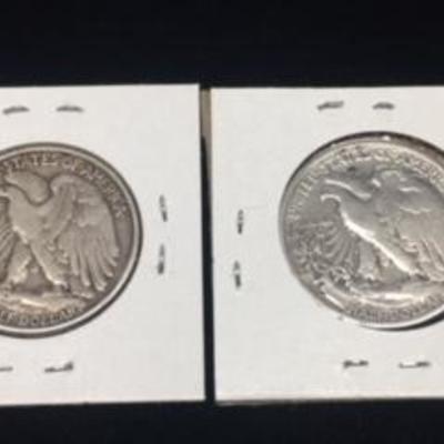 1946 & 1946-S Walking Liberty 1/2 Dollars