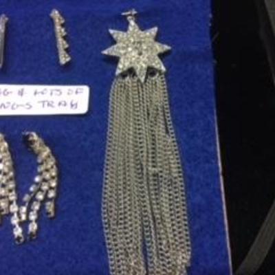 Tray of Bling & Earrings
