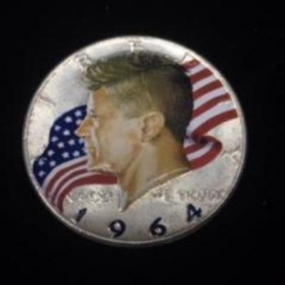 1964 Colorized Kennedy 1/2 Dollar