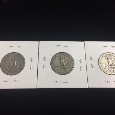 1941, 1942, 1943 Washington Quarters