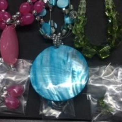 Tray of 9 Necklace & Earring Sets