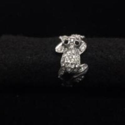 .925 Sterling Frog Cocktail Ring