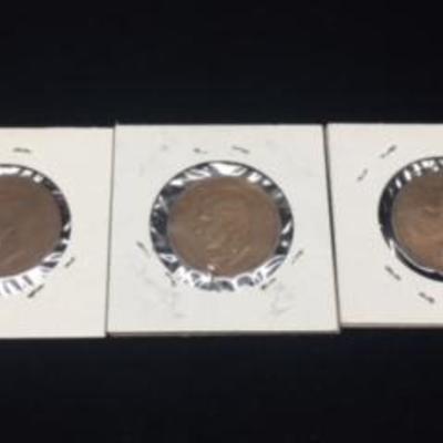 1941, 1942, 1943 Australia 1/2 Penny Coins
