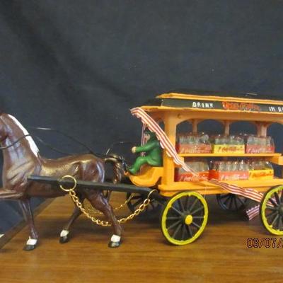 Toy horse and carriage. 