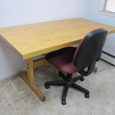 Butcher block Desk and Chair