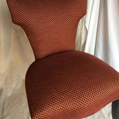 Orange Print V-Back Chairs