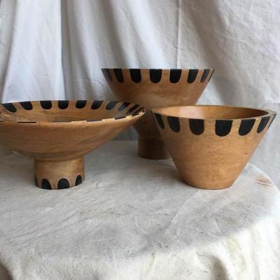 Wooden Bowl Set - 3
