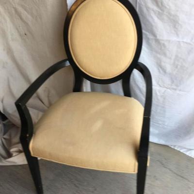 Cream Oval Back Armchair