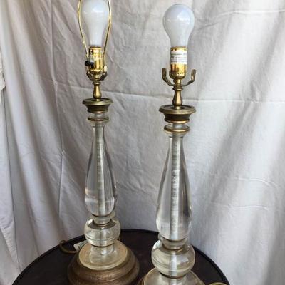 Two Glass Table Lamps