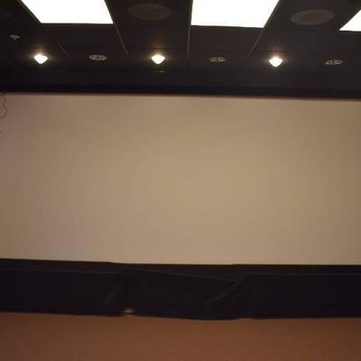 18ftx 7.5ft Projector Screen With Side Curtains