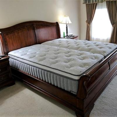 king sized bed (mattresses not for sale)