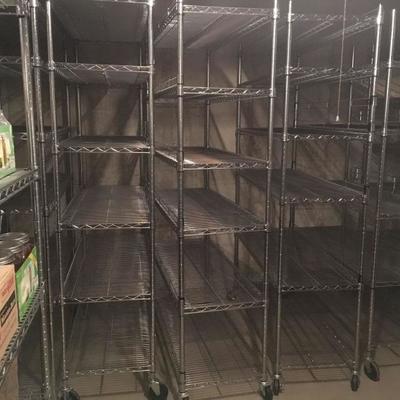 NSF-brand stainless steel shelving on wheels (10 or more units)
