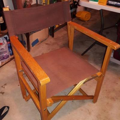 folding director style chairs pair