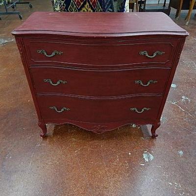 Painted three drawer chest