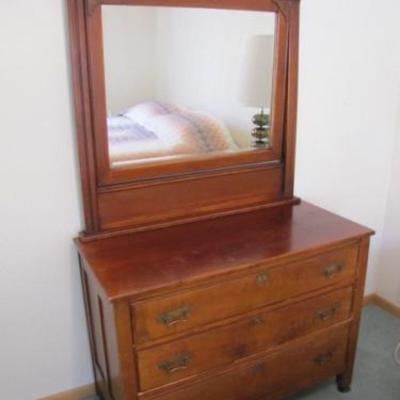 Antique Dresser W/ Mirror - Original 