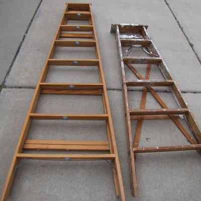 x2 Wooden Ladders