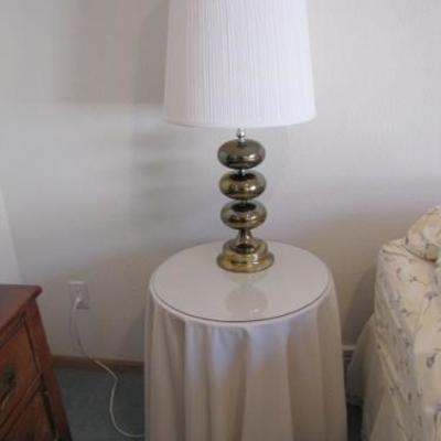 Brass Lamp and Table